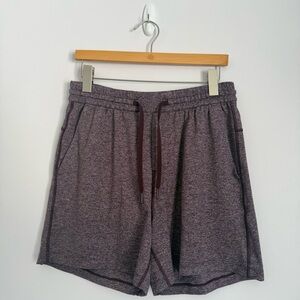 Lululemon Soft Jersey Shorts 5” Heathered Goodnight Plum Lavender Lux Sz Medium